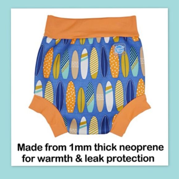Splash About Reuseable Swim Diaper with a Surfboard Pattern - Picture 3 of 6